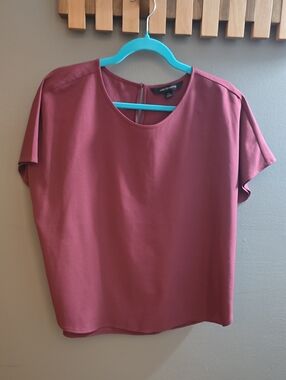 Mercer Mettle Short Sleeve Blouse in Mauve